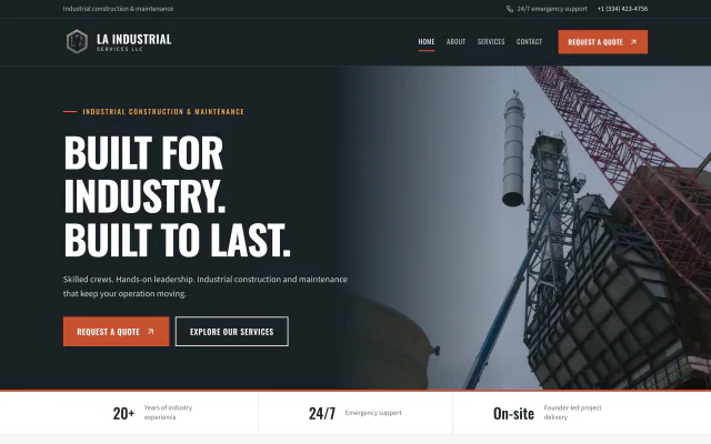 LA Industrial Services website
